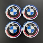 4pcs x centre de roue 68mm bmw cache moyeu edition 50e anniversaire embl�me logo