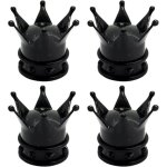 4x bouchon de valve capuchon forme couronne roi reine plastique schrader pneu v�lo moto auto voiture ...