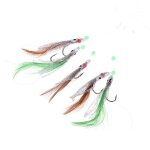 5 en 1 matriel de pche nuit lumineux doux leurre de pche hameon en forme de pieuvre plume chane ...