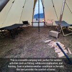 5 - 8 personnes tipi tente chaude avec pole jack camping pyramide tipi tente pour camping sac  dos ...