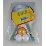 5 pcs set de ping pong 2 raquettes tennis de table + 3 balles