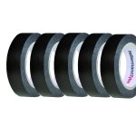 5 rouleaux adhesif pvc 15mm x 10m - noir adnauto