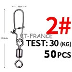 50 emerillon agrafe inox pour la peche