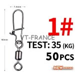 50 emerillon agrafe inox pour la peche
