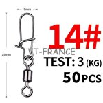 50 emerillon agrafe inox pour la peche