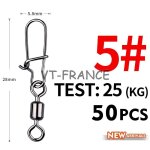 50 emerillon agrafe inox pour la peche