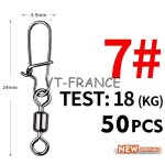 50 emerillon agrafe inox pour la peche