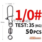 50 emerillon agrafe inox pour la peche