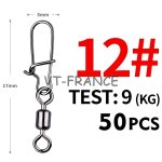 50 emerillon agrafe inox pour la peche