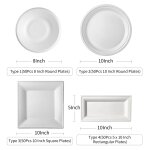 50 pices assiettes rectangulaires jetables compostables 5 x 10 pouces ensemble de vaisselle cologique ...