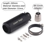 A 51mm - s. c laser silencieux de moto a enfiler pit bikes, escape pipes, d343, z900, ninja 300, nvx ... A 51mm - s. c laser silencieux de moto a enfiler pit bikes, escape pipes, d343, z900, ninja 300, nvx ...