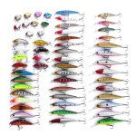 56 pices / ensemble modles mixtes leurres de pche minnow leurre raliste manivelle artificielle appts ...
