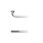 5x rayon velo 145mm diametre 14g 2mm acier chrome sans ecrou droit vtt ville route cycle roue moyeu jante ...