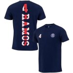 6 ans - t - shirt enfant - sergio ramos - psg - bleu - manches courtes - coton
