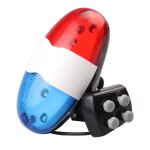 6 led clignotantes pour vlo, 4 sons, sirne de police, trompette, sonnette, feu arrire de vlo, vtt, ...