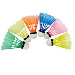6 pcs exercice d'entra�nement nylon volants badminton jeu de balle sport multicolore bt065
