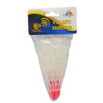 Volants de badminton - plastique - 6 pi�ces - couleur blanche