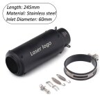 A 60mm - s. c laser silencieux de moto a enfiler pit bikes, escape pipes, d343, z900, ninja 300, nvx ... A 60mm - s. c laser silencieux de moto a enfiler pit bikes, escape pipes, d343, z900, ninja 300, nvx ...