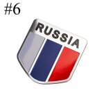 6 autocollant 3d en alliage d'aluminium, etiquette de voiture, drapeau national