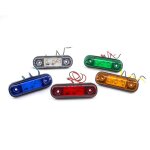 6pcs feu signalisation latral externe led, indicateur freinage, signal dgagement ovale, remorque camion ...