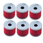 6pcs - a filtre a huile de moto pour suzuki, an400, an250, an125, an150, burgman 8 / 10, dr125, dr125s, ...