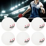 6pcs / jeu regail balles de tennis de table en plastique abs 3 etoiles pour sports entranement de ping ...
