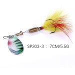 7cm5. 5g mtal rotatif sequin engins de pche color plume crochet sequin leurre leurre - j457