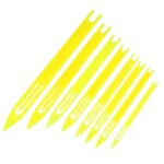 8 pièces en plastique jaune ligne de pêche réparation filet aiguille navettes utilisées pour faire un ... 8 pièces en plastique jaune ligne de pêche réparation filet aiguille navettes utilisées pour faire un ...