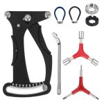 8 pices / ensemble vlo tension mtre rayons outil de calibrage ensemble en alliage d'aluminium fil ...