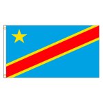90x150 cm banni�re drapeau national de la r�publique d�mocratique du congo, 90x150cm, d�coration d'int�rieur ...