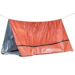 Abri d'urgence pour 2 personnes, couverture thermique etanche, kit de survie, sac de couchage sos, tube ...