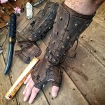 Accessoires mdivaux pour hommes, costumes steampunk rtro, gants de boxe, manches, en cuir pu, nouvelle ...