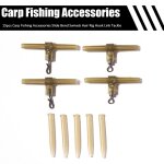 Accessoires de p�che a la carpe, 15 pi�ces, perles coulissantes, pivots pour plate - forme de cheveux ...