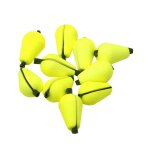 Accessoires de p�che a la mouche, flotteur en mousse, goutte d'eau, indicateur de frappe, 6 pi�ces, jaune ...