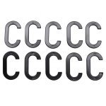 Lettre c pour plaque d'immatriculation tiflex h45mm neuf pour moto