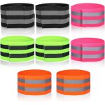 Acdsgd - lot de 8 pinces a pantalon de v�lo, bandes r�fl�chissantes elastiques pour v�lo en plein air, ...
