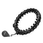 Actiget hula hoop cardio, fitness, pliable avec poids et saillies de massage, noir