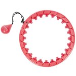 Actiget hula hoop cardio, fitness, pliable avec poids et saillies de massage, rouge