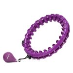 Actiget hula hoop cardio, fitness, pliable avec poids et saillies de massage, violet
