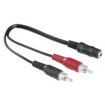 Adapt aud 2rca fem - jack 3, 52mm mal Adapt aud 2rca fem - jack 3, 52mm mal
