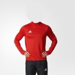 Adidas tiro 17 t - shirt d'entrainement - manches longues - rouge / noir / blanc