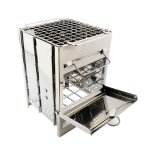 Ages camping en plein air poele a bois pique - nique barbecue barbecue barbecue en acier inoxydable pliant ...