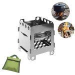Ages camping extrieur poele a bois pliable inox alcool poele cuisine exterieur camping poche pliante ...