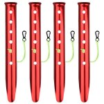 Ages tente de camping clou en aluminium tente peg u forme tente piquets avec cordon de connexion et crochet ...