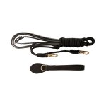 Aide a l'entranement en cuir de vache, rnes equestres, bride equitation de couleur marron et noir, ...