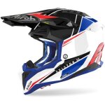 Airoh aviator 3 push casque de motocross, rouge - bleu, taille m pour hommes