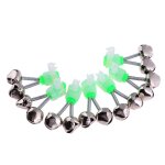 Alarmes de morsure de pche, 10 pices, double cloche, pour l'extrieur, nuit, canne a pche, clips, ...