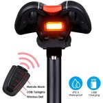 Alarme de v�lo antivol intelligente, feu arri�re de v�lo rechargeable, klaxon electrique d'avertissement, ...