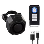 Alarme vlo rechargeable avec tlcommande 110db le noir