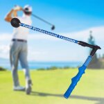 Almencla golf swing trainer rglable pliant swing pour femme homme portable bleu ciel